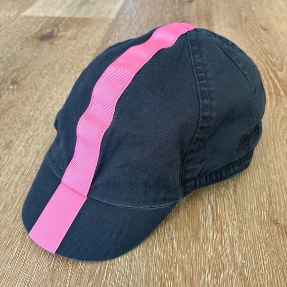 Rapha Cycling Cap Black Pink Stripe Size M-L Bike Hat - Picture 1 of 11